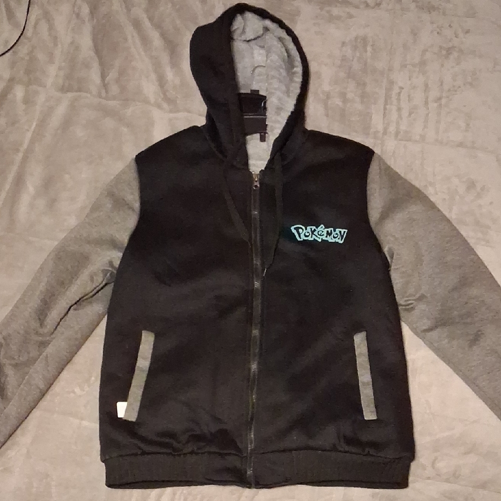 Black and Gray Pokemon Gengar Hoodie Jacket